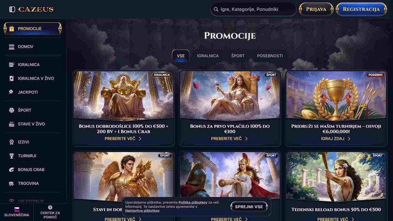 Évaluation du site Cazeus Casino